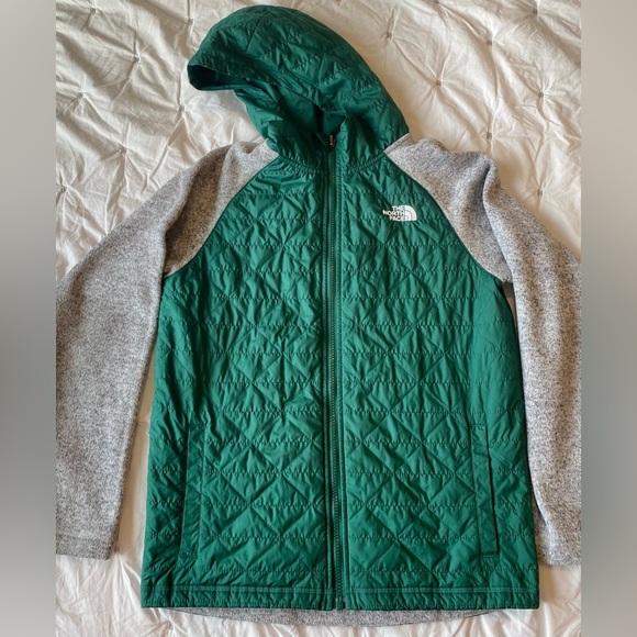 North Face Quilted Sweater Fleece Jacket - Picture 1 of 7